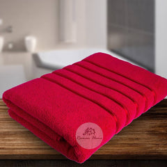 Roman Home Cotton Soft Bath Towel 500 Gsm (Red)