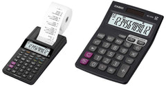 Casio HR-8RC-BK 150 Steps Check & Correct Printing Calculator With Reprint Feature & Casio MJ-12SB Desktop Calculator