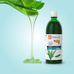 Krishna's Special Aloe Vera High Fiber Juice From Deserts Of Rajasthan, Sugar Free Daily Drink Rejuvenates Skin & Hair | 1000ml 2.2lbs