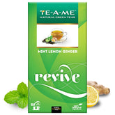TE-A-ME Mint, Lemon & Ginger Revive Green Tea - 25 Tea Bags | Boosts Immunity & Metabolism - 100% Natural Ingredients