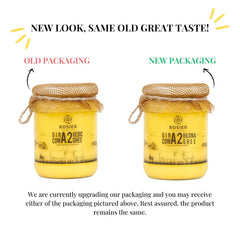 Organic Bilona A2 Gir Cow Ghee By Rosier | Good Source Of Protein Fiber Healthy Desi Ghee Perfect For Halwa & Parathe | (500ml) 16.9 Ounce | Jar Pack