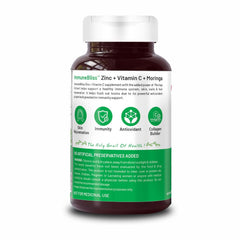 Bliss Welness Immunity Booster Skin Glow | Vitamin C + Zinc Citrate + Moringa Extract | Immune Boost Antioxidant Supplement | 60 Veg Tablets , 100gm 0.2lbs