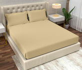 Striped Cream Bedsheet For King Size With 2 Pillow Cover (90 X 95 Inches) | Softer & Durable For All Season | Ideal For Daily Use Home Bedsheet