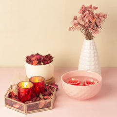 ROSE FLOATING TEALIGHT CANDLES | CANDLE HOLDER | AROMATHERAPY AROMA GIFT SET
