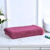 Black Gold The Finer Touch Premium Microfiber Bath Towel 450 Gsm | Ultra Soft & Absorbent Quick Dry Towel Lightweight Microfiber Bath Towel (Wine) - Pack Of 1