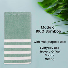 Mush Bamboo Turkish Hand Towels 250 Gsm | 100% Bamboo Gym Towel For Men & Women | Ultra Soft, Absorbent & Quick Dry Towel | Navy & Dark Green (Set Of 2)