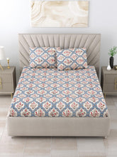 Elastic Fitted Bedsheet For Double Bed With 2 Pillow Cover - 60 X 78 Inches, Multicolor | Super Soft Brushed Durable Fabric