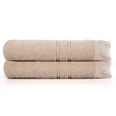 Prime Club Premium 100% Cotton Hand Towel 400 Gsm | Bathroom Essentials Soft Quick-Dry Cotton Towel (Biscotti) - 2 Pcs