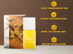 JD International Gold Premium Apparel Unisex Perfume With Long Lasting Fragrance - 30ml, 1.02 Fl.oz. | Unisex Perfume