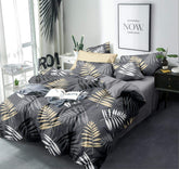 1 King Size Elastic Fitted Bedsheet With 2 Pillow Cover & Comforter - 72 X 78 Inches, Grey | Ideal For Hotel, Guest House, Home Bedsheet