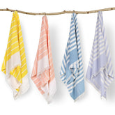 Mush 100% Bamboo Ultra-Compact Turkish Towel | Super Soft, Absorbent, Quick Dry, Anti-Odor Bamboo Towel (4, Ice Melt Blue, Yellow, New Peach, Muted Blue) 250 Tc