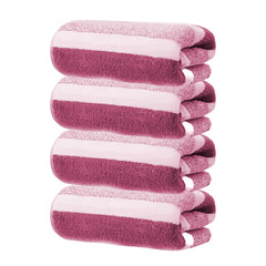 Black Gold The Finer Touch Microfiber Hand Towel 1000 Gsm | Soft & Quick Dry, Super Absorbent, Lightweight Towel (Pink & White) - Pack 0f 4