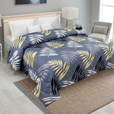 1 Flat Bedsheet For King Size With 2 Pillow Cover + Comforter - 90 X 100 Inch, Grey | Super Soft Glace Cotton - 4 Pcs Bedding Set | Perfect Gifts Set Wedding, Anniversary