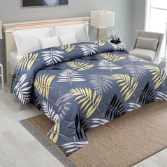 1 King Size Elastic Fitted Bedsheet With 2 Pillow Cover & Comforter - 72 X 78 Inches, Grey | Ideal For Hotel, Guest House, Home Bedsheet