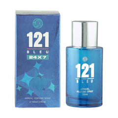 JD International 121 Blue Apparel Unisex Perfume With Long Lasting Fragrance - 100ml, 3.4 Fl.oz. | Perfume For Men & Women