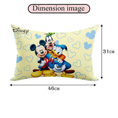 Disney Mickey Team Pillow For Sleeping, Cozy & Fluffy Super Soft Pillow, Cream - 12x18 Inches | Suitable For All Sleepers, Multipurpose & Comfortable | Lightweight & Breathable - 6 Pcs
