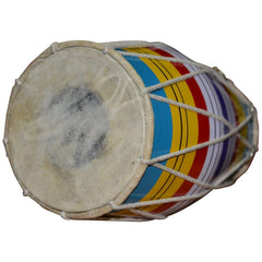Musical Dholak For Kids & Babies - Multicolor | Perfectly Symmetric Round Dholak - Dholak For Festival, Wedding, Satsang | Very Easy To Tune