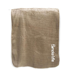 Housse Premium Soft Microfiber Embroidery Bath Towel 350 Gsm | Soft Absorbent Quick-Drying Sweat Towel (Simple Life - Brown)