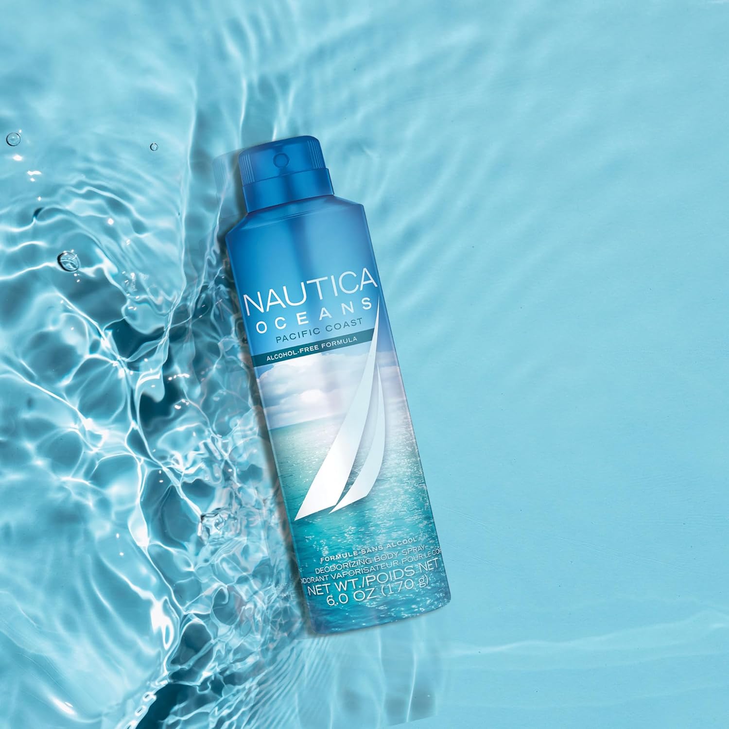 Nautica Oceans Pacific Coast Deodorizing Body Spray 170gm 6.0 Oz. Alcohol Free Formula | Men Fragrance | Long Lasting Nautica Oceans Pacific Coast Deodorizing Body Spray 170gm 6.0 Oz. Alcohol Free Formula | Men Fragrance | Long Lasting
