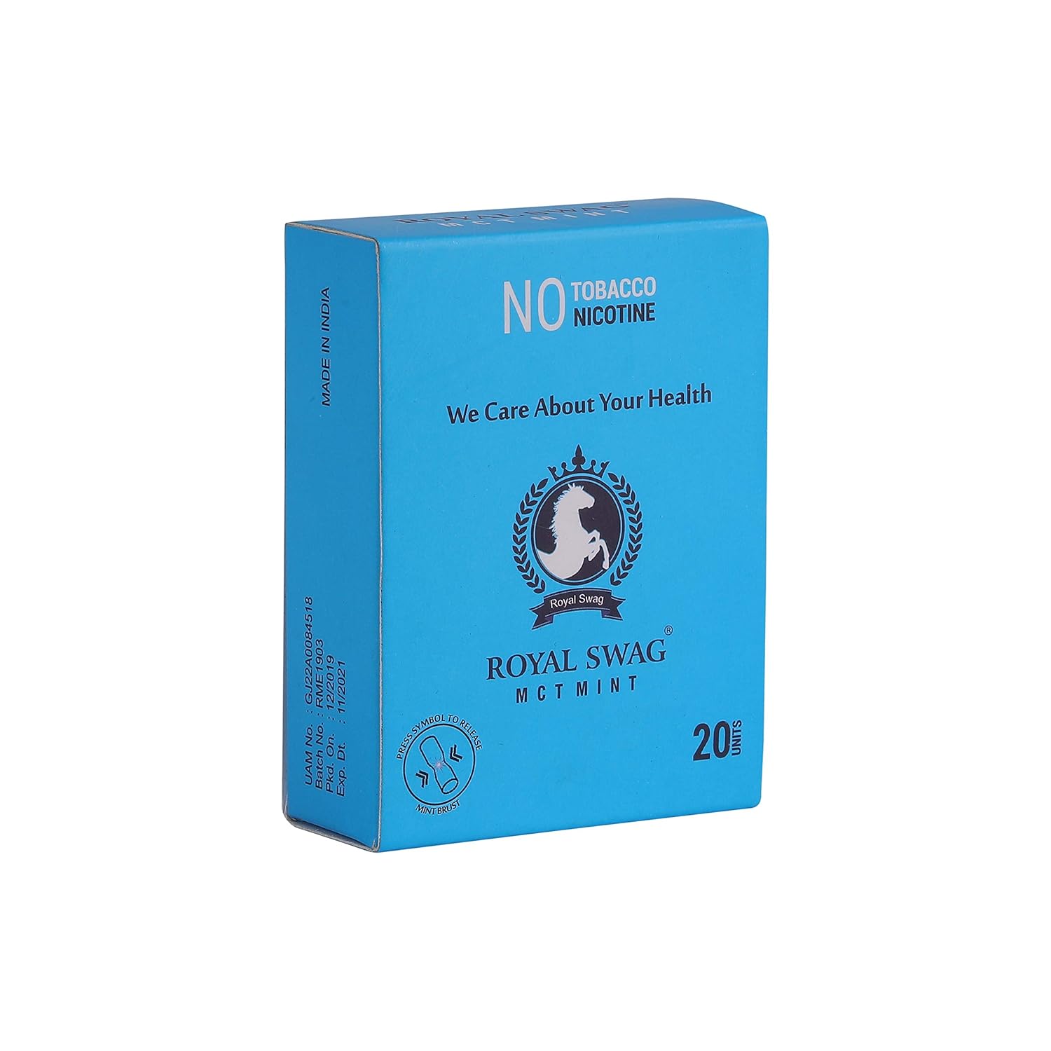 Royal Swag Ayurvedic Cigarette 20 Unit Pack Combo Clove & Mint Flavour Nicotine Free & Tobacco Free Royal Swag Ayurvedic Cigarette 20 Unit Pack Combo Clove & Mint Flavour Nicotine Free & Tobacco Free