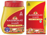Organic Pure Svasti Desi Cow Ghee By Aashirvaad | Naturally & Healthy Protein Fiber Desi Ghee For Everyday Use | 2 Litre (1 Lite * 2) 67.6 Ounce | Combo Pack