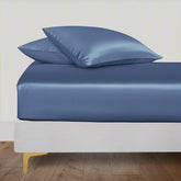 Elastic Fitted King Size Bedsheet With 2 Pillow Cover - 72 X 78 Inches, Indigo | 400 Thread Count Silky Soft | Naturally Soft, Breathable, & Skin-Friendly