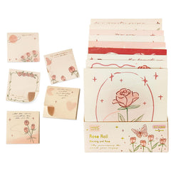 Sticky Notes – 200 Sheets Morning & Rose Memo Pad For Study, Writing, Planning (Rose Roll)