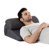 Wedge Cushion, Wedge Pillow For Bed & Back Support, Grey, King Size - 20 L X 20 W X 7 H Inch | Wedge Pillow For Neck & Back Pain | Wedge Pillow With Headrest, For Leg Elevation, Acid Reflux