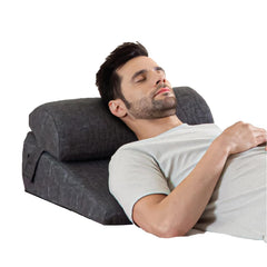 Wedge Cushion, Wedge Pillow For Bed & Back Support, Grey, XL King Size - 24 L X 24 W X 7 H Inch | Wedge Pillow For Neck & Back Pain | Wedge Pillow, Headrest For Leg Elevation, Acid Reflux