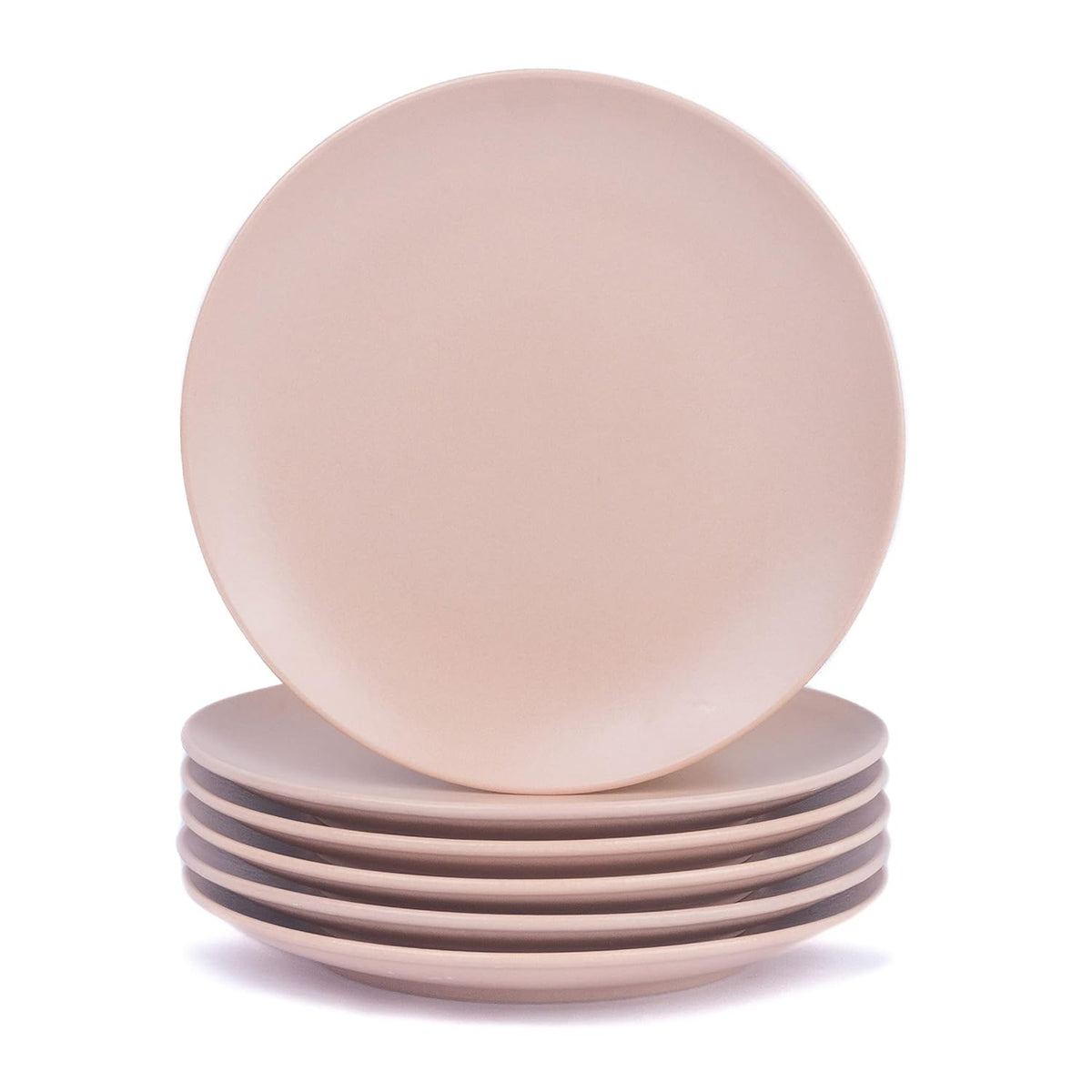 Quarter Plates Set Of 6, Blush Series | Premium Porcelain Snacks Plates Set - Dessert Plates, Snack Plate | Small Plates With Matte Finish