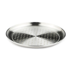 Chrome Stainless Steel Quarter Plate Set Of 6 - Zenith Series | Salad & Snacks Plates - Flower Dot Patterns | Serve Ware, Dinnerware & Tableware