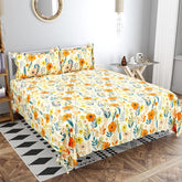 King Size Double Bedsheets With 2 King Size Pillow Covers - 108 X 108 Inches, Multicolor | Luxury Soft Sheet, Lightweight & Breathable Bedsheet
