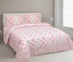 Jaipuri Bedsheet King Size With 2 Pillow Covers - 90 X 108 Inches, Flesh Pink | Luxurious Comfort & Breathability | Super Soft Breathable & Wrinkle Free