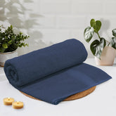 Luxe Home Cotton Bath Towel 450 Gsm | Quick Dry Large Size Bathroom Towels For Men & Women, Home, Kitchen, Gym, Spa (Navy Blue)