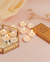TEALIGHT CANDLES PACK OF 10 UNSCENTED TEALIGHT CANDLE | BURNING TIME OF 3 HOURS