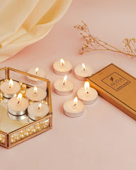 TEALIGHT CANDLES PACK OF 10 UNSCENTED TEALIGHT CANDLE | BURNING TIME OF 3 HOURS