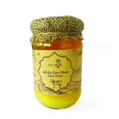 100% Natural A2 Gir Desi Cow (Kanij Kheda) Ghee By Farm ??. | Good Source Of Energy & Protein Fiber Healthy Desi Cow Ghee For Glowing Skin | (250ml) 8.4 Ounce | Jar Pack