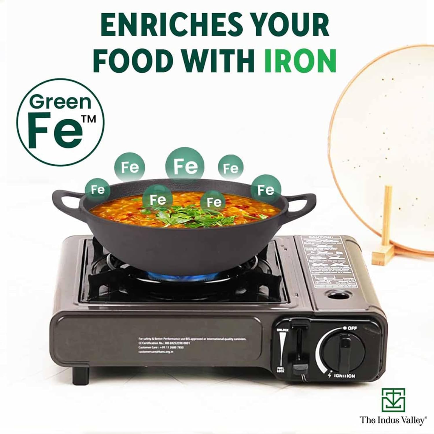 Pre-Seasoned Black Cast Iron Kadai With Flat Handles - Medium, 10.5 Inch, 27 Cm, 2.5 Liters, 2.5 Kg | Induction Friendly, Naturally Nonstick Kadhai, 100% Pure & Toxin-Free, No Chemical Coating Pre-Seasoned Black Cast Iron Kadai With Flat Handles - Medium, 10.5 Inch, 27 Cm, 2.5 Liters, 2.5 Kg | Induction Friendly, Naturally Nonstick Kadhai, 100% Pure & Toxin-Free, No Chemical Coating