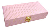 Decorative & Attractive Box Cash Box, Shagun Box, Jewellery Box, Money Box Envelop Wedding, Gift Box, Bangel Box With Golden Dotted Embroidery Design, Colour - Rose Pink, Pack Of 1