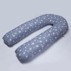 U Shaped Pregnancy Pillow, Maternity Pillow, 100% Cotton Removable Cover, Geometrica Grey | Super Premium Pillow, Versatile Use, Pregnocare Microfibers, Breathable, Pregnancy Pillow
