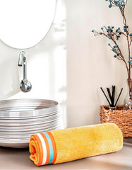Ddecor Cotton Bath Towel 1000gsm (Gold)- Pack Of 2