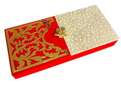 Wood Decorative And Attractive Box Cash Box, Shagun Jewellery Money Envelop Wedding, Gift Bangel Pack Of 1, Colour - Red