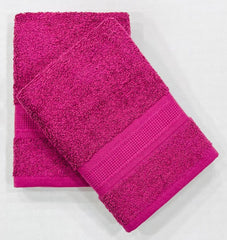 Bombay Dyeing Plain Santino 500 Gsm Cotton Hand Towel Set - Mahroon (2 Piece)