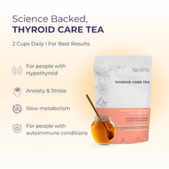 Namhya Thyroid Care Green Tea For Hypothyroidism - 100gm, 3.5 Ounce | Loaded With Natural Ayurvedic Herbs To Restore Healthy T3, T4 Levels - Helps Sleep, Weight Management | High Caffeine