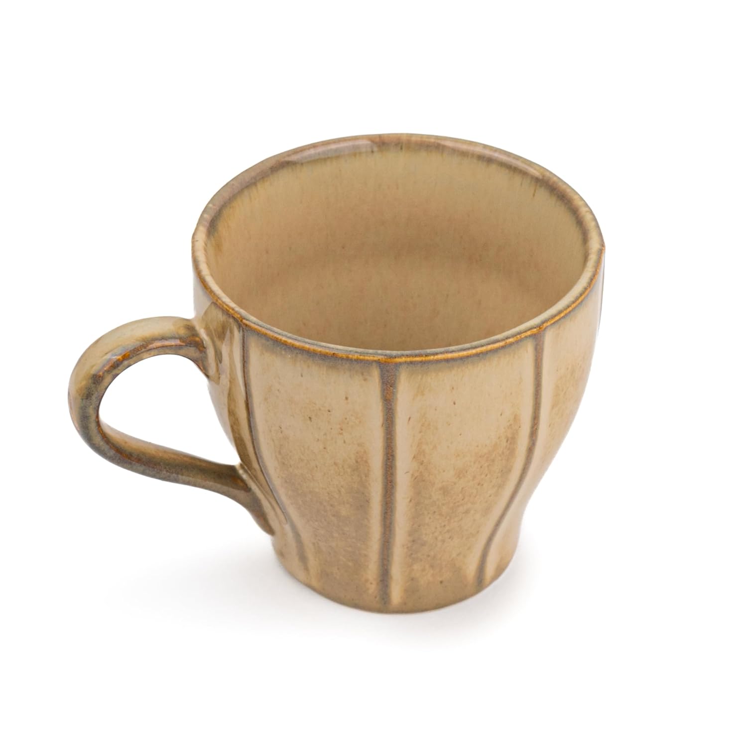 Ceramic Line Tea Cups Set Of 6 - Beige Reactive, 180ml Each | Tea Cup Set Of 6 - Premium Porcelain Tea Set | Ceramic Tea Cup With Glossy Finish - Small Cups For Tea | Line Tea Cup Only Ceramic Line Tea Cups Set Of 6 - Beige Reactive, 180ml Each | Tea Cup Set Of 6 - Premium Porcelain Tea Set | Ceramic Tea Cup With Glossy Finish - Small Cups For Tea | Line Tea Cup Only