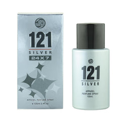 JD International 121 Silver Apparel Unisex Perfume With Long Lasting Fragrance - 100ml, 3.4 fl.oz.| perfume For Men & Women