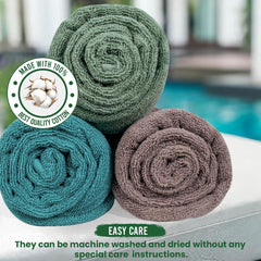 Rangoli 100% Cotton Martin Hand Towels 600 Gsm | Quick Dry, Ultra Soft, Highly Absorbent Printed Hand Towel Luxury & Highly Absorbent Towels - Multicolor (Set Of 3)