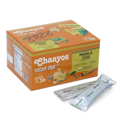 Chaayos Instant Premix Masala Chai - 36 Sachets, 288gm, 10.1 Ounce | Aids Digestion, Boosts Metabolism - Spiced Assam Chai Tea | Low Sugar, Caffeine Free