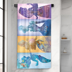 Sassoon Princess Disney Princess Magic Bath Towel 400 Gsm | Gentle, Super Absorbant, Easy Care Bath Towel For Kids (Multicolor)