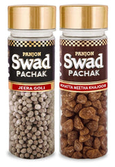 Panjon Swad Jeera Goli & Khatta Meetha Khajoor Pachak Mukhwas 270gm, (135gm *2 Bottles)